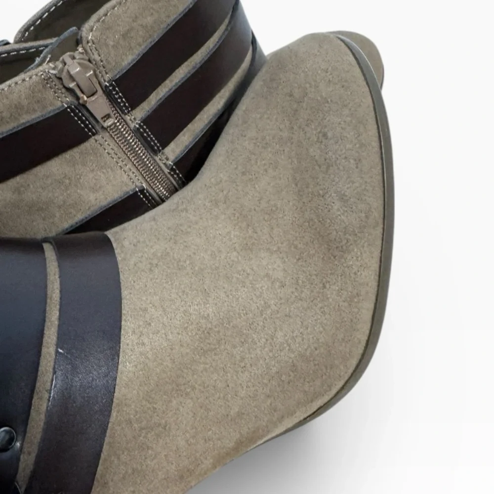 Carlos by Carlos Santana Hollie Ankle Boots Faux Suede  Western US 9.5 UK 7.5